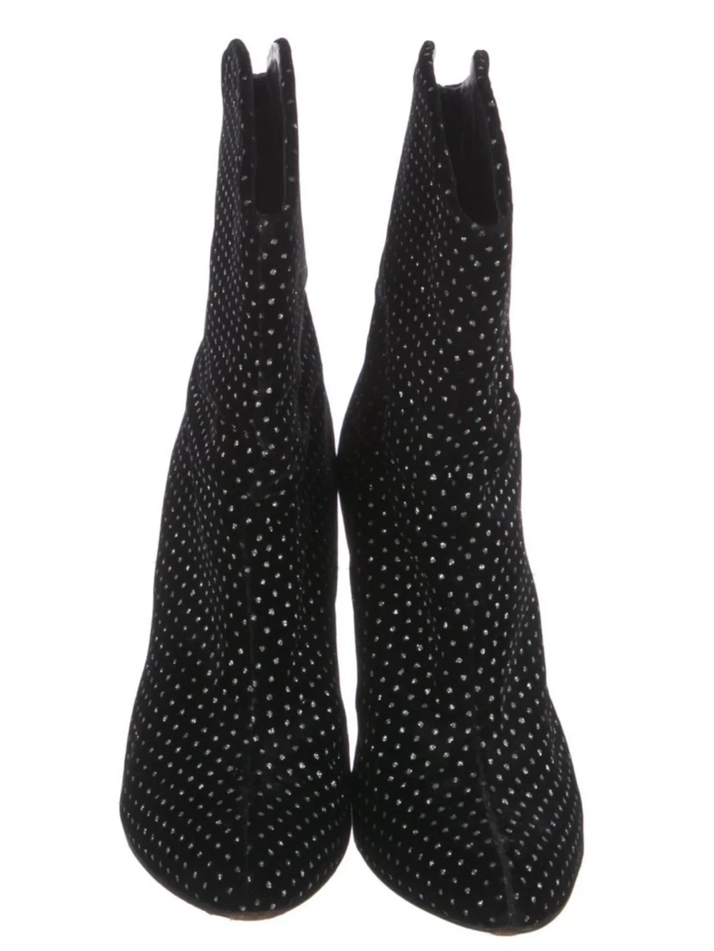 Giuseppe Zanotti Western Slouch Boots ✨ Black Velvet Crystal Embellished size 37